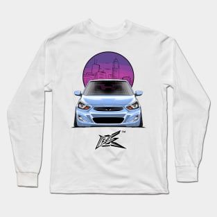 hyundai accent stanced air blue Long Sleeve T-Shirt